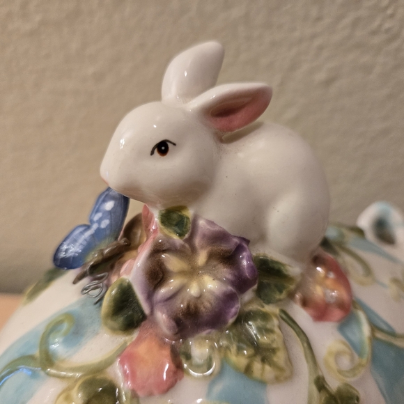 Vintage Rabbit Egg Easter Candy Dish - Picture 2 of 8